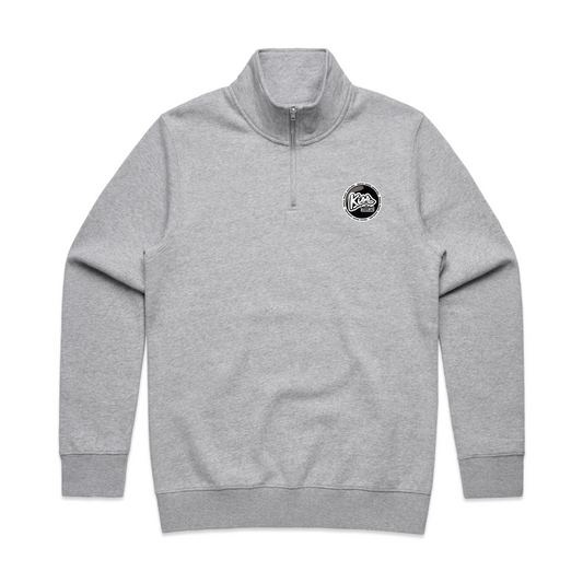 Kiss FM Qtr Zip - Grey